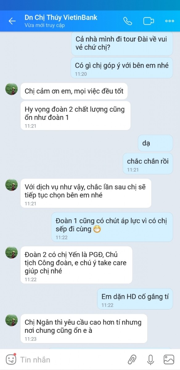 phản hồi của khách hàng Viettinbank sông Hàn